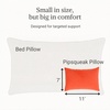 image:imagePipsqueak Microfiber Pillow  Small Mini Tiny  11 x 7 in  Perfect for Travel Cars Airplanes Camping Dogs Toddlers Kids Lumbar Knees and Neck  Ages 2 Yrs and UpOrange