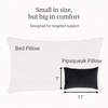 image:imagePipsqueak Microfiber Pillow  Small Mini Tiny  11 x 7 in  Perfect for Travel Cars Airplanes Camping Dogs Toddlers Kids Lumbar Knees and Neck  Ages 2 Yrs and UpBlack