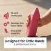 image:imageUrban Infant NonToxic Washable Sidewalk Chalk for Toddlers and Kids  NonRoll Design Outdoor 5 Jumbo Sticks Giftable and Vibrant Color Sets Reusable PouchOriginal