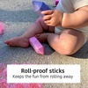 image:imageUrban Infant NonToxic Washable Sidewalk Chalk for Toddlers and Kids  NonRoll Design Outdoor 5 Jumbo Sticks Giftable and Vibrant Color Sets Reusable PouchBerry Land