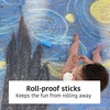 image:imageUrban Infant NonToxic Washable Sidewalk Chalk for Toddlers and Kids  NonRoll Design Outdoor 5 Jumbo Sticks Giftable and Vibrant Color Sets Reusable PouchStarry Night