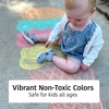 image:imageUrban Infant NonToxic Washable Sidewalk Chalk for Toddlers and Kids  NonRoll Design Outdoor 5 Jumbo Sticks Giftable and Vibrant Color Sets Reusable PouchSherbet