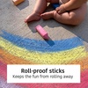 image:imageUrban Infant NonToxic Washable Sidewalk Chalk for Toddlers and Kids  NonRoll Design Outdoor 5 Jumbo Sticks Giftable and Vibrant Color Sets Reusable PouchRainbow