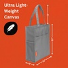 image:imageUrban Infant Pipsqueak ZipTop Travel Tote Lightweight Commuter Work Bag CarryOn Day Bag 13x11x5 inGray