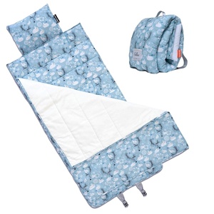 image:imageBulkie Toddler Nap Mat  Sleep Mat for Kids Daycare and Preschool  Folds Up to Carry on Back  BearsBunnies