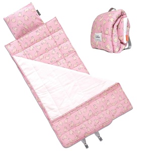 image:imageBulkie Toddler Nap Mat  Sleep Mat for Kids Daycare and Preschool  Folds Up to Carry on Back  BearsLlamas