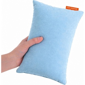 image:imagePipsqueak Microfiber Pillow  Small Mini Tiny  11 x 7 in  Perfect for Travel Cars Airplanes Camping Dogs Toddlers Kids Lumbar Knees and Neck  Ages 2 Yrs and UpLight Blue