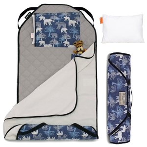 image:imageTot Cot Kids Nap Mat  Toddler Preschool Daycare Bedding Cover  Quilted Sheet with Attached Blanket Pillow Elastic Bands 25 yrs 52 x 22 MachineWashable PersonalizedBears