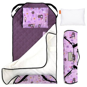 image:imageTot Cot Kids Nap Mat  Toddler Preschool Daycare Bedding Cover  Quilted Sheet with Attached Blanket Pillow Elastic Bands 25 yrs 52 x 22 MachineWashable PersonalizedViolet