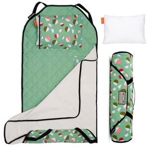 image:imageTot Cot Kids Nap Mat  Toddler Preschool Daycare Bedding Cover  Quilted Sheet with Attached Blanket Pillow Elastic Bands 25 yrs 52 x 22 MachineWashable PersonalizedPistachio