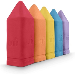 image:imageUrban Infant NonToxic Washable Sidewalk Chalk for Toddlers and Kids  NonRoll Design Outdoor 5 Jumbo Sticks Giftable and Vibrant Color Sets Reusable PouchRainbow